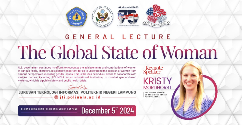 Mahasiswa Program Studi Teknologi Rekayasa Internet Polinela Berperan Aktif di General Lecture "The Global State of Woman