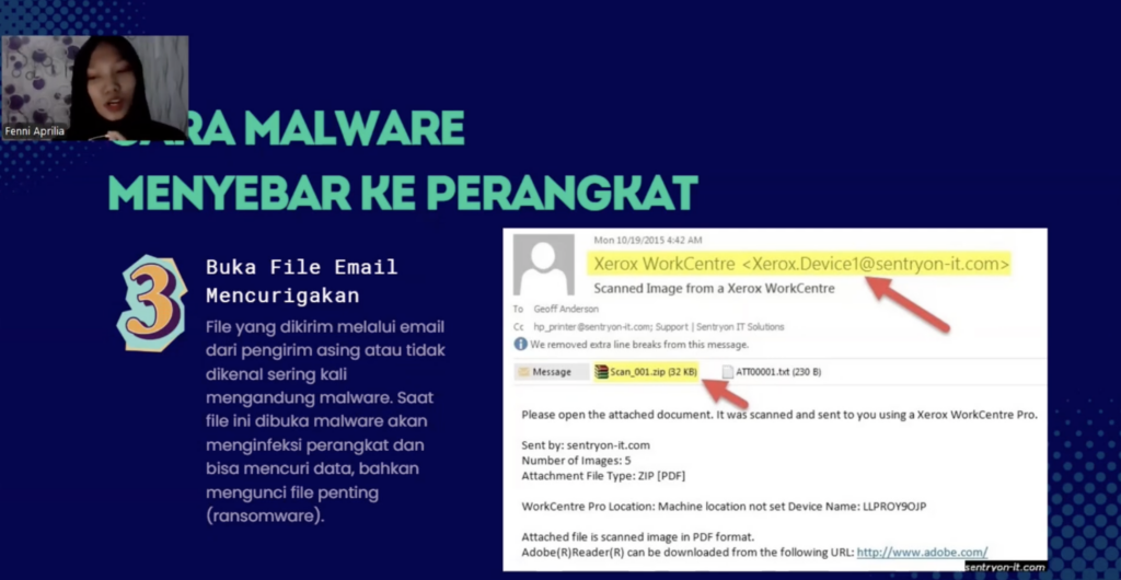 Mahasiswa Polinela Ajak Masyarakat Tingkatkan Kesadaran dan Pencegahan Malware